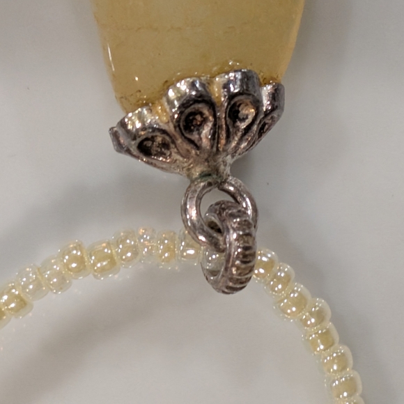 Raw Libyan Gold Tektite Pendant - Picture 3 of 10